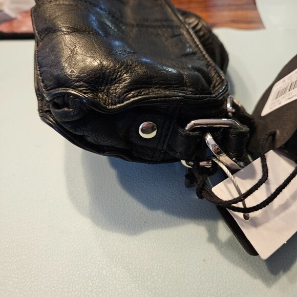 Nunoo | Helena Black Washed Leather Crossbody Mini Bag - Picture 14 of 16